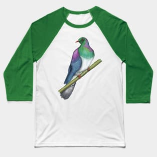 Wood pigeon Kereru New Zealand bird Baseball T-Shirt